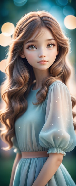 Cinematic Photo of a Dreamy Girl**: A 35mm cinematic photograph highlighting the soft bokeh background and professional quality of a dreamy girl.
,Leonardo Style,3d toon style