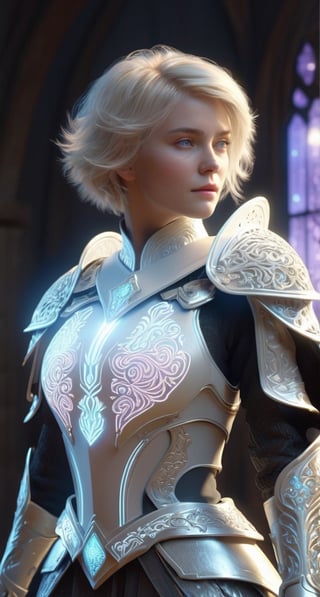 beautiful female wizard short blond hair, full body, detailed whitish armor, intricate filigree metal design, magic halo, studio light, opal, silk, mist, photorealistic, octane render, unreal engine, hyper detailed, volumetric lighting, romantic pastel colors, hdr, octane render, 4k, 8k,,HDR,8K
,realistic shaders effects
