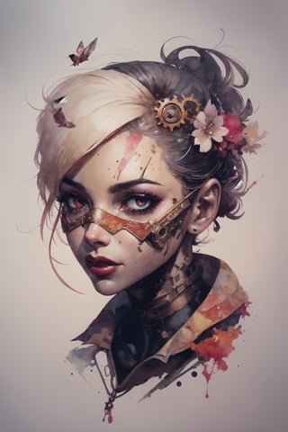 disney banksy art sticker, fantasy character, soul, digital illustration, comic book style, steampunk noir, perfect anatomy, centered, approaching perfection, dynamic, highly detailed, watercolor painting, artstation, concept art, soft, sharp focus, illustration, art by Carne Griffiths and Wadim Kashin