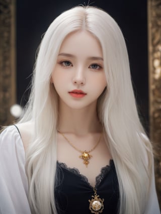 best quality,masterpiece,highres,cg,1girl,Photograph,high resolution,8k,mirror selfie,photo of a petite pretty 24 year-old woman with white long hair,anime art,dark,Gothic,,capricorn,