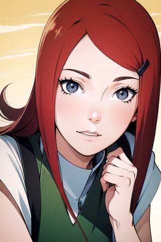 1girl, red hair, gray eyes, japanese clothes, detailed face, intrincate details, masterpiece, best quality