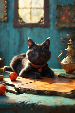 color photo of a captivating stop-motion video animation inspired by the renowned artist Fyodor Rokotov. This enchanting scene, currently trending on Polycount, features a black cat gracefully laying on top of a table. The stop-motion film, reminiscent of the 1924 era, captures the character of the cat in a top-down view, creating a unique perspective that adds depth and intrigue to the composition. The dancing character, with its Soviet influences, exudes an air of nostalgia and whimsy. The animation, created in a Japanese anime style, showcases the artistry of anime captura techniques, combining the charm of traditional cel animation with the fluidity of modern technology. The video still, taken from this captivating stop-motion animation, serves as a delightful screensaver, perfect for lovers of children's animated films and fans of Japanese anime. This enchanting scene invites viewers of all ages to immerse themselves in the magical world of animated storytelling
,

concept art
19%
a character portrait
18%
a screenshot
17%
computer graphics
17%
a hologram
17%
Artist
by Kamagurka
by Kamagurka
21%
by Murakami
21%
by Watanabe Kazan
21%
by Miyazaki
21%
by Kamāl ud-Dīn Behzād
20%
Movement
aestheticism
aestheticism
20%
superflat
20%
vanitas
19%
furry art
19%
remodernism
19%
Trending
deviantart contest winner
deviantart contest winner
18%
shutterstock contest winner
18%
polycount
18%
Artstation
18%
tumblr
17%
Flavor
fat chibi grey cat
fat chibi grey cat
27%
whole cat body
27%
anime visual of a cute cat
26%
the dark god of cats
25%
fat cat
25%