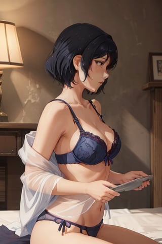 RuiTachibana, anime,  1girl, masterpiece, best quality,  dynamic lighting, from side,ruitachibana,lingerie