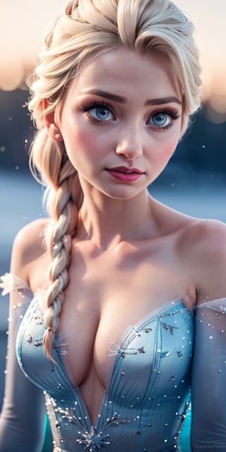 photography of Elsa from Frozen, (grasping her tits), full cleavage, full body, beautiful, ((detailed face)), ((detailed eyes)), majestic, perfect body, intricate, (small nipples), cinematic lighting, realistic, bokeh, 8k, uhd, soft shadows, masterpiece, pussy reveal, tits reveal, ((distant view:1.2)),Elsa