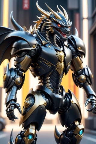 Angry AgileDung dragon mecha robo soldier character,black armor, anthropomorphic figure, wearing futuristic soldier armor and weapons, reflection mapping, realistic figure, hyperdetailed, cinematic lighting photography, 32k uhd with a golden staff, roaring

By: panchovilla,mecha