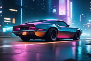 Cyberpunk, realistic, raw photo, futuristic muscle car, cyberpunk car, night, detailed background

masterpiece, best quality, ultra-detailed, very aesthetic, illustration, perfect composition, intricate details, absurdres, no humans,