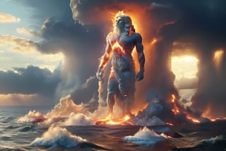 Cloud that looks like Moses Splitting the sea and the jewish people walking through it when living egypt ral-lava