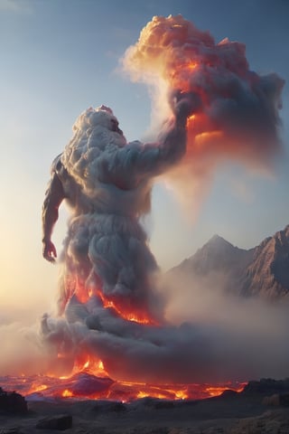 Cloud that looks like Moses Reciving the torah on mount sinai, ral-lava