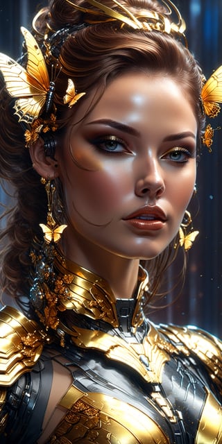 8k portrait of beautiful cyborg with brown hair, intricate, elegant, highly detailed, majestic, digital photography, art by artgerm and ruan jia and greg rutkowski surreal painting gold butterfly filigree, broken glass, (masterpiece, side lighting, finely detailed beautiful eyes: 1.2), hdr,unreal engine render + a goddess, unreal 6 breathtaking detailed, 8k, digital art, artgerm, 3d, Movie Still, warm color, vibrant, volumetric light, full body portrait


