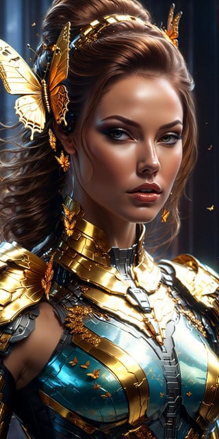 8k portrait of beautiful cyborg with brown hair, intricate, elegant, highly detailed, majestic, digital photography, art by artgerm and ruan jia and greg rutkowski surreal painting gold butterfly filigree, broken glass, (masterpiece, side lighting, finely detailed beautiful eyes: 1.2), hdr,unreal engine render + a goddess, unreal 6 breathtaking detailed, 8k, digital art, artgerm, 3d, Movie Still, warm color, vibrant, volumetric light, full body portrait


