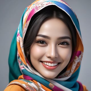 (photorealistic:1.4), 1girl, beauty Indonesian woman, Miss Universe winner, white color, Sony Alpha 1, Sony FE 16-35mm f/2.8 GM, sharp focus, highly detailed, rich colors, vibrant colors, detailed face, trending on Artstation, 4k,xxmix girl, hijab, Underwear:1.7, smile, morning sun shine.