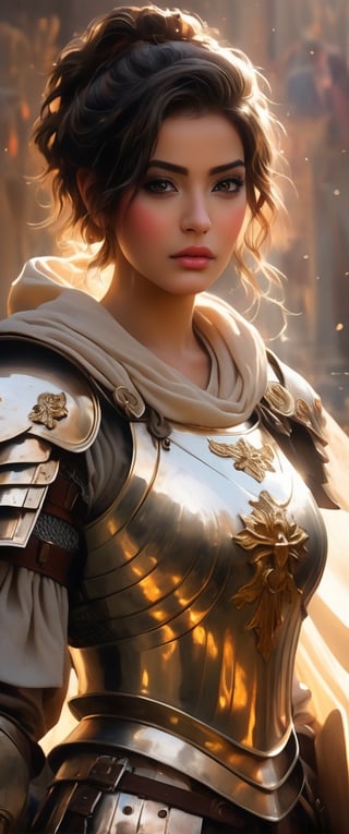 beautiful picture portrait of an armored knigh, full body view, (cinematic lighting), [detailed ambient light], wearing an old roman style armor, (realistic proportions), (sharp focus:0.9), (masterpiece), multi-tone, Ultra realistic, masterpiece, highest quality, ultra detail,adorable, absurd res, by Pino Daeni, by Ruan Jia, by Shiitakemeshi, by Alayna Lemmer, by Carlo Galli Bibiena, fantasy, , , , , god rays, mist, golden city,sooyaaa,jennierubyjenes,minsi