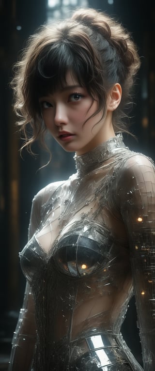 breathtaking ethereal RAW photo of female, (((by John Collier, John William Waterhouse,  sexy pinup style, silver, gold), (masterpiece),(ultra-detailed), (high quality), (high resolution), (best quality, highres, UHD), highres, absurdo, ultra detail, ultra quality, (((pinup, poster)), a slender android having glossy metallic gold mechanical body and mechanical joints and internal structure exposed, glitter body, looking at viewer), (long wavy silver hair, short blunt bangs, extremely detailed), glossy dark_brown eyes, (best breast, mechanical breasts),30 yo, contrapposto, sexy thigh gap, hand on ear, blur background, black background, masterpiece, , precisely drawing,
 )), dark and moody style, perfect face, outstretched perfect hands. masterpiece, professional, award-winning, intricate details, ultra high detailed, 64k, dramatic light, volumetric light, dynamic lighting, Epic, splash art .. ), by james jean $, roby dwi antono $, ross tran $. francis bacon $, michal mraz $, adrian ghenie $, petra cortright $, gerhard richter $, takato yamamoto $, ashley wood, tense atmospheric, , , , sooyaaa,IMGFIX,Comic Book-Style,Movie Aesthetic,action shot,photo r3al ,bad quality image,oil painting, cinematic moviemaker style,Japan Vibes,H effect,koh_yunjung ,koh_yunjung,kwon-nara,sooyaaa,colorful,,armor,han-hyoju-xl
,DonMn1ghtm4reXL, ct-fujiii,ct-jeniiii, ct-goeuun,mad-cyberspace,FuturEvoLab-mecha,cinematic_grain_of_film,a frame of an animated film of,score_9,3D,style akirafilm,Wellington22A,Mina Tepes,lucia:_plume_(sinful_oath )_(punishing:_g,VAMPL, FANG-L ,kizuki_rei, ct-eujiiin,Jujutsu Kaisen Season 2 Anime Style,ChaHaeInSL,Mavelle,Uguisu Anko,Zenko
