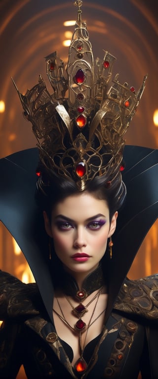 evil queen, () fantasy cyberpunk, regal setting, face card, in the style of Ellen Gallagher,,,,
,jennierubyjenes,OlgaKostyantynivnaKurylenko