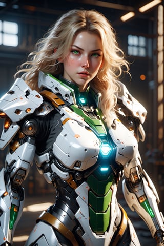 flying girl, (Flying:1.3),(thick body:1.3), (with long blond hair:1.3), Green Eyes, HDR (High Dynamic Range), Ray tracing, NVIDIA RTX, The ultra-Highres, Unreal 5, Subsurface scattering, PBR Texturing, Post-Processing, Anisotropic Filtering, depth of fields, ((full body shot:1.4)), Maximum Sharpness and Sharpness, multi-layered texture, Albedo and Specular maps, Surface Shading, Precise simulation of light-material interactions, octan render, Two-tone illumination, low ISO, white balance, rule of thirds, Wide Aperture, 8K Raw, efficient sub-pixel, sub-pixel convolution, (luminescent particles:1.4), {{Masterpiece, Best Quality, super detailed CG, Unity 8k wallpaper, 3d, Cinematic lighting, lens flares}},cyborg style,mecha