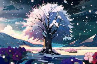 Through digital illustration, embrace the surreal fusion of snowfall and blossoms in a flower garden, echoing the vibrant brushstrokes of Van Gogh. Picture bold, swirling strokes capturing the essence of each snowflake meeting delicate petals, creating a harmonious chaos of color. The warm, expressive palette contrasts with the cool snow, evoking a sense of poetic beauty reminiscent of Van Gogh's "Starry Night."--v 5 --stylize 1000

, 300 DPI, HD, 8K, Best Perspective, Best Lighting, Best Composition, Good Posture, High Resolution, High Quality, 4K Render, Highly Denoised, Clear distinction between object and body parts, Masterpiece, Beautiful face, 
Beautiful body, smooth skin, glistening skin, highly detailed background, highly detailed clothes, 
highly detailed face, beautiful eyes, beautiful lips, cute, beautiful scenery, gorgeous, beautiful clothes,Sexy Women ,Young beauty spirit ,aatakagi,European Female,spidergwen,yui,Enhance, origin,korean girl,Anime ,Enhanced All,A girl dancing ,girl,  correct number of fingers,rayearth,EpicArt,midjourney,Beautiful Beach,Mar1lyn_pos3,ice and water,Snow,Nature,ayaka_genshin