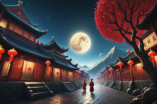 Beautiful, amazing, unique scenery of the Lunar New Year, stunning scene of Chinese New Year
