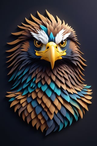 (full body) intricate coloring, vector graphic logo design of a eagle, 3-6-9 pattern, art and mathematics fusion, high resolution, kawaii, cute, Elegant, subtle gradient, sophisticated, muted color scheme, hyper detailed, trending at artstation, sharp focus, studio photography, highly detailed, centered, bright color, solid dark background, made with adobe illustrator, movie still, Leonardo Style, 3d style ,3d style,photo r3al