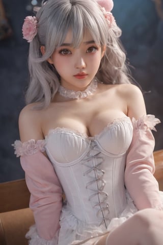 Ecci anime girl:
close up ecchi unclad anime ethereal girl soft porcelain silver hair, yellow eyes, corset, white tight clothing, thigh-highs, bubble butt, starlight, cotton candy, lolita fashion, thighs, artstation, trending, ultra HD, 4k, detailed anatomy, (shiny skin), ((oiled skin)), dramatic lighting, high contrast, kawaii, skin indentation, delicate, high quality unreal engine 5, pretty korean, ultra realistic style, detailed face, flower accessory, soft pastel background color, art by sakimichan, (big bust), ecchi, uncovered, no clothes, colofUnreal Engine 5, Cinematic, Color Grading, portrait Photography, Ultra-Wide Angle, Depth of Field, hyper-detailed, beautifully color-coded, insane details, intricate details, beautifully color graded, Unreal Engine, Cinematic , Color Grading, Editorial Photography , Photography, Photoshoot, Shot on 70mm lens, Depth of Field, DOF, Tilt Blur, Shutter Speed 1/1000, F/22
