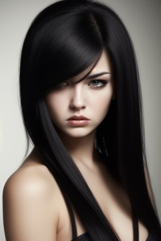 angry beautiful woman. black hair. want to get even. 

