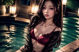 1 girl, night, night time, dark outside, moonlight, close up, bust shot, full frame, upper body, toned body, small waists, wearing sexy skimpy white tight shirt and tiny light blue shorts, wet clothes, see through clothes, hot springs pool , water falling into hot spring, floating lotus flowers, Lotus flowers floating, lotus flower with small candles inside floating on water, playing in the water, flirting with viewer, water splashing all around girl, wet clothes, wet hair, wet body, water falling down body, water falling down breasts, playing with herself, full frame, close up, looking up at viewer, pulling on shirt,  [(1 Philippine 20 yo girl), beautiful, gorgeous, sexy, model, very long black hair, long layered hair down to butt, sensual, horny, flirty, bit on bottom lip, bitting on bottom lip, hand on breast, holding her breast, neon pink lingerie under clothes, silver jewelry, beautiful face, toned body, medium breasts, bust, hi-res blue eyes, long eye lashes, black eye liner, blush, dark pink lips, detailed face,] ,povbathinfront, perfect face, perfect makeup, ,HeadpatPOV, guided breast grab, breast grab, hands on own chest, no man,upshirt,crop shirt underboob, medium breasts, 8k, panties and hips at bottom center of photo,from below, close up, very close to girl, hugging girl, ,lora:imkiss-000015:1,  black eye liner, long eye lashes, blush, red lipstic, long layered hair down to waist, long layered bangs, light tan, close, pov, bust shot,ridingsexscene,guided breast grab