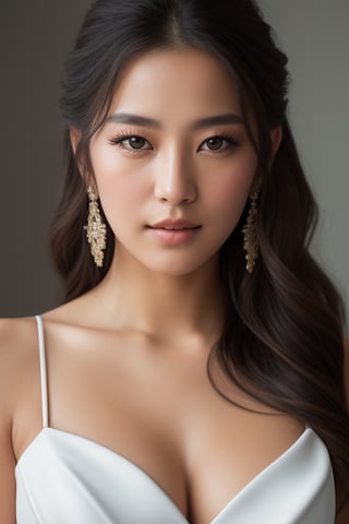 formal dress, jewellery, photorealistic image of a white skin women, korean dorama godess look women, 1_girl, skinny, busty, fit belly, impossible_fit, ball gown, ProfessionalDetail AmericanHeritage-Pos, heavy Breasted, impossible_fit, intricate hair illuminated in a photorealistic face, extremely high quality RAW photograph, detailed background, intricate, Exquisite details and textures, highly detailed, ultra detailed photograph, warm lighting, 4k, sharp focus, high resolution, detailed skin, detailed eyes, 8k uhd, dslr, high quality, ((film grain)), Fujifilm XT3,