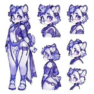 (CharacterSheet:1), sexy,wolf,Indian,Saree, lavender_hair, blue_eyes, anthromorph, high_resolution, digital_art, cute_fang, golden_jewelry, messy_hair, curvy_figure, red loin_cloth, body scars, (multiple views, full body, upper body, reference sheet:1), back view, front view,(white background, simple background:1.2),(dynamic_pose:1.2),(masterpiece:1.2), (best quality, highest quality), (ultra detailed), (8k, 4k, intricate), (50mm), (highly detailed:1.2),(detailed face:1.2), detailed_eyes,(gradients),(ambient light:1.3),(cinematic composition:1.3),(HDR:1),Accent Lighting,extremely detailed,original, highres,(perfect_anatomy:1.2),grayscale 