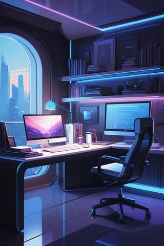  A sophisticated illustration capturing the essence of a neatly arranged study table, adorned with a polished laptop, a coffee cup strategically placed, an open notebook, and a meticulously positioned pen. Channeling the essence of digital illustration pioneer Syd Mead, the scene is characterized by sleek lines and futuristic aesthetics. The color scheme leans towards a modern, tech-inspired palette, creating a sense of innovation and efficiency. Subtle lighting accentuates the contours, adding a touch of elegance to the overall composition.

300 DPI, HD, 8K, Best Perspective, Best Lighting, Best Composition, Good Posture, High Resolution, High Quality, 4K Render, Highly Denoised, Clear distinction between object and body parts, Masterpiece, Beautiful face, 
Beautiful body, smooth skin, glistening skin, highly detailed background, highly detailed clothes, 
highly detailed face, beautiful eyes, beautiful lips, cute, beautiful scenery, gorgeous, beautiful clothes, best lighting, cinematic , great colors, great lighting, masterpiece, Good body posture, proper posture, correct hands, 
correct fingers, right number of fingers, clear image, face expression should be good, clear face expression, correct face , correct face expression, better hand position, realistic hand position, realistic leg position, no leg deformed, 
perfect posture of legs, beautiful legs, perfectly shaped leg, leg position is perfect,md,gameroomconcept,light,perfect light,2d game scene,James Gilleard
