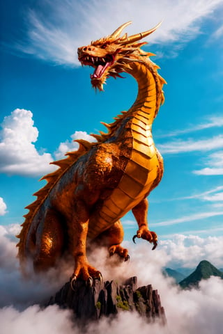 Chinese dragon, soars, winding through the sky, majestic, powerful, detailed, vibrant, elegant, strength and grace, above the clouds, clear blue sky, fluffy white clouds, apex of achievement, recognition, ascendant position, celebrated status.
By FuturEvoLab, (Masterpiece, Best Quality, 8k:1.2), (Ultra-Detailed, Highres, Extremely Detailed, Absurdres, Incredibly Absurdres, Huge Filesize:1.1), ,CHINESE DRAGON