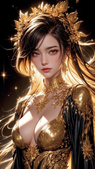 (1girl), (masterpiece, top quality, best quality, official art, beautiful and aesthetic:1.2), extreme detailed,colorful,highest detailed, official art, unity 8k wallpaper, ultra detailed, beautiful and aesthetic, beautiful, masterpiece, best quality, (zentangle, mandala, tangle, entangle) ,holy light,gold foil,gold leaf art,glitter drawing, PerfectNwsjMajicPerfectNwsjMajmagic, psychedelia art, flower, mandala, psychedelic, tapestries, ethereal,Cyberpunk,1 girl