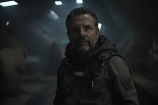 breathtaking cinematic photo imagine, dream of, Dune, Blade Runner 2049 Movie, director Denis Villeneuve, deckard in advanced tactical armor gear, beard and grizzled, dim light, darkness, cinematic, science fiction, futuristic, sci-fi epic, baroque cyberpunk, dim light, in a dark futuristic space ship, energy gates,, imagine, dream of, Dune, Blade Runner 2049 Movie, director Denis Villeneuve, deckard in advanced tactical armor gear, beard and grizzled, dim light, darkness, cinematic, science fiction, futuristic, sci-fi epic, baroque cyberpunk, dim light, in a dark futuristic space ship, energy gates, . 35mm photograph, film, bokeh, professional, 4k, highly detailed . award-winning, professional, highly detailed,directed by Denis Villeneuve,cip4rf