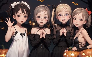 4girls, immatsuri | immiu | imchika | imana
Holloween, ghosts, pumpkin