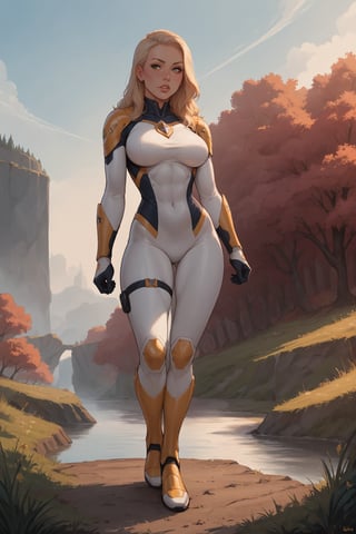score_9, score_8_up, score_8_up, Against a backdrop of towering purple trees and glowing sunset, the ((Beautyful Space Ranger Girl))) stands tall, her long blonde hair flowing behind her like a river of gold. She wears a sleek ((THIGHT ORANGE pLUGSUIT)) her confident pose exuding strength as she gazes out at the breathtaking alien landscape.dylight


