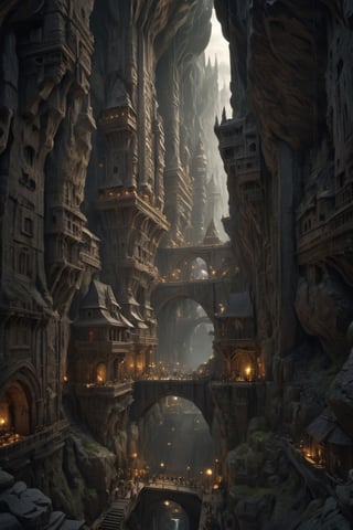 high quality, 8K Ultra HD, This artwork envisions a metropolis where elements of Royo's dark fantasy and Beksiński's nightmarish surrealism converge, Escher's influence is subtly incorporated, transforming the city into an intricate, mind-bending spectacle, Stark contrasts between light and dark enhance the dreamlike quality of the scene, creating an unsettling yet captivating urban dreamscape, photorealistic, ultra realistic, by yukisakura, awesome full color,