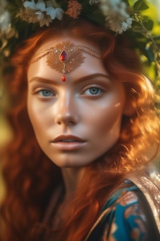 Raw photo of beautiful girl, detailed face, detailed skin texture, nature, natural beauty, reddish hair, Maximalist, masterpiece, award winning picture 