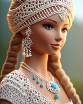 A girl, made of macrame, beautiful, detailed, masterpiece, everything perfect, blender, 