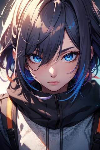 masterpiece,best quality,1boy, dark blue hair, grey eyes, (colorful), (finley detailed beautiful eyes and detailed face), cinematic lighting, extremely detailed CG unity 8k wallpaper