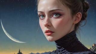 Fully Clothed, (designed by Bo Bartlett:0.7) , epic portrait, Orphism, insane details,close up of a ("The 21yo Youthful of Infinity":1.2) , it is Warlike and Imaginative, Moon in the night, Sharp and in focus, Cel shaded, Evil, 800mm lens, epic fantasy, [ (by Krenz Cushart:1.1) : (Victo Ngai:1.2) : (Junji Ito:1.1) :1]



alta calidad:1.1), (detalles muy complejos:1.1), (mejor calidad:1.1) (8K, UHD:1.1 ),ultra 8k,((ultra detailed, masterpiece, absurdres)),((ultra detailed, masterpiece, absurdres)),bad art, low quality, bad anatomy, deformed, disfigured,