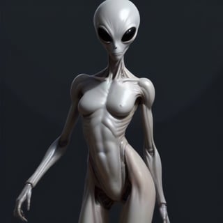 tall_whispy female grey space alien, full body view gray smooth skin, thin arms and legs,black eyes
Oval shaped head,labiaplasty,tutelage_voy