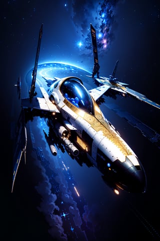 s(hyper-detailed masterpiece:1.5), (beautifully intricate:1.5), (best quality:1.5), (aesthetic + beautiful + harmonic:1.5), hyper-detailed body, an( hyper-detailed scenery:1.5), (sharpen details:1.2)(masterpiece),paceship flying in the sky with a star background, spaceship flies in the distance, starfighter, spaceship in space, space ship in space, star citizen digital art, flying spaceships in background, flying spaceships, hq 4k phone wallpaper, spaceship far on the background, spaceships flying, small retro starship in the sky, gradius, planet, stars speed lines to show motion,