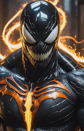 Within the fiery confines of an industrial welding workshop, the symbiotic transformation of Venom takes an unexpected and visually electrifying turn. The towering figure of Venom, clad in a molten, metallic symbiotic suit, welds with a methodical precision using the intense brilliance of the MIG welding technique. Sparks fly in chaotic patterns as the white-hot welder's arc illuminates the symbiote-infused creature's formidable silhouette. The symbiotic tendrils snake around the welding equipment, responding to the intense heat and energy with an otherworldly resilience. The ambient glow of the welding sparks plays upon the glossy black surface of Venom's symbiotic suit, creating a mesmerizing interplay of light and shadow. The fusion of the extraterrestrial symbiote and the industrial sparks captures the essence of a unique and powerful Venom, embracing both the menacing nature of the character and the intense craftsmanship of a skilled spawacz wielding the MIG method.