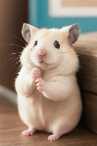 hamster wearing T shirt, no human,White Hamster,cutie,Detail,white wings,white 