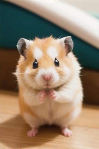 hamster wearing T shirt, no human,White Hamster,cutie,Detail,white wings,white 