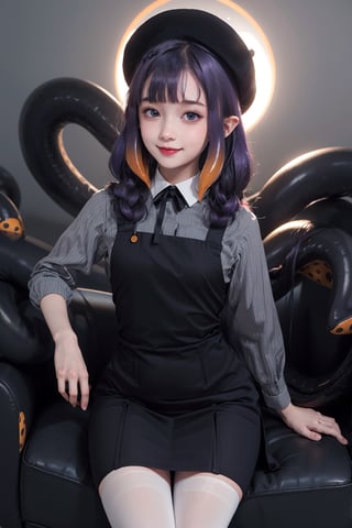  (((little girl’s body))), (((petite body))),
multi-colored hair, gradient hair,purple hair,orange hair,absolute realm,
inapainter, pinafore dress, beret, pantyhose, halo, tentacles,
,head to thigh shot, smile, blush, 
on the lake,day, simple background, 
looking at viewer, 
moody lighting, 
facing viewer,
better_hands,inapriestess,inapainter,