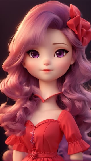 beauty woman, black background, light_purple_eyes, wich red dress, chibi,chibi, realistic, sinematic, photo studio, like a casual photo, ultra detailed porcelain doll, magic aura, magic style,3d style,anime, red dres, sadistic personality, cani, jakuza, tatto, panoramic, zoom out important background, realistic face, anime face, cat eyes