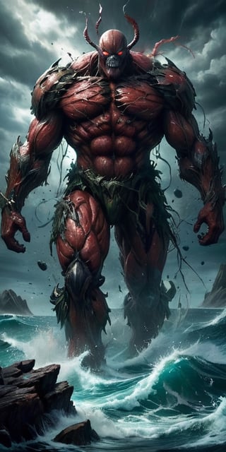 The Abyssal Titan Awoken from the depths of a dark ocean planet, a colossal titan emerges. Its body is a patchwork of grotesque features—eyes of different shapes and sizes, mouths that gnash with jagged teeth, and limbs ending in razor-sharp appendages. It moves with a slow, purposeful gait, leaving destruction in its wake.
