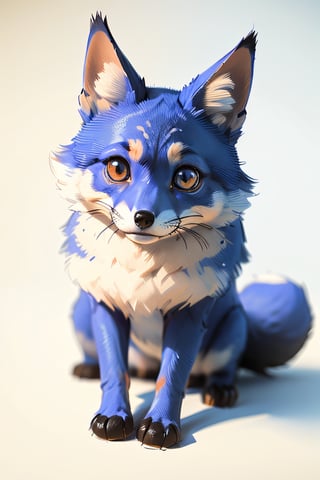 (masterpiece:1.5), (best quality:1.5), cute blue fox, red eyes, sketch, SAM YANG