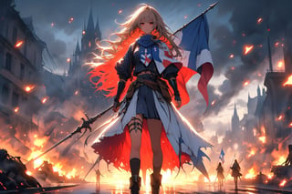 Person with the flag of Francia in the background, epic,
,SakayanagiArisu,Expressiveh