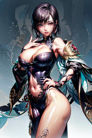 (((masterpiece, best quality:1.1))), highres, Manga, (ultra-detailed), (((1girl))), (((solo:1.5))), (upright), curvy, beautiful legs, big breasts, perfect body, beautiful woman, (beautiful detailed face:1.2), beautiful detailed eyes, ((intricate detailed)), (perfect detailed breasts), perfect hands, detailed fingers, yuritamashi style, shenhe(genshin impact)