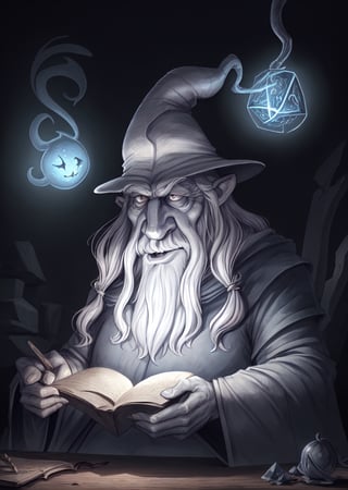 gandalf, big head, magic, spell, light, mines